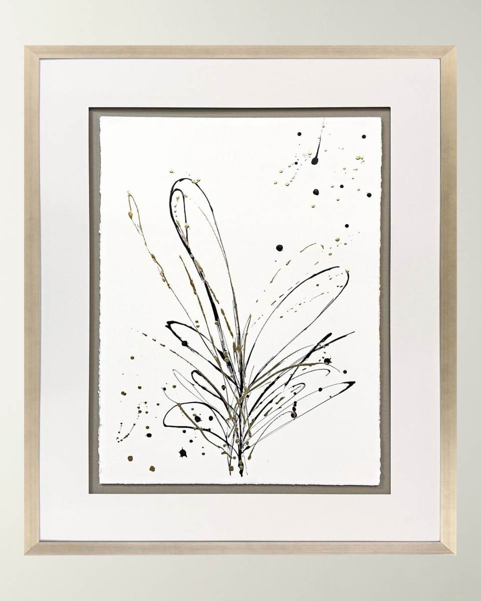 "Floral Splash II" Framed Giclee on Paper